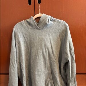 Hollister Feel Good Oversized Light Gray Hoodie